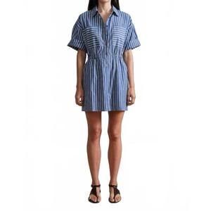 NEW APIECE APART palmera mini dress in indigo stripe